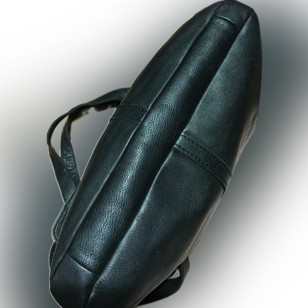 FOSSIL Fold Over Erin Leather Tote Shoulder Handbag 2 Way Carry - Picture 9 of 14